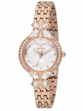 Invicta Women’s Butterfly Crystal Rose Gold Watch